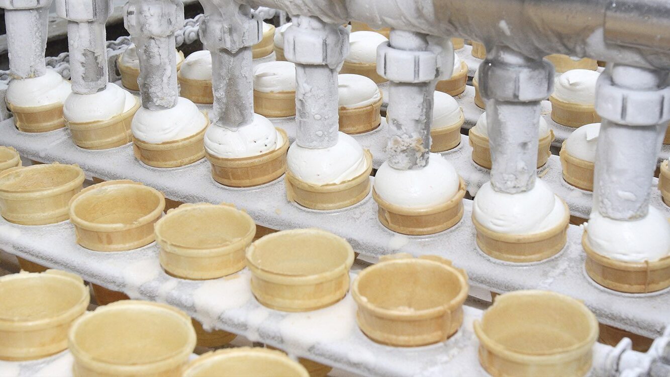 Food processing ice cream cones. Pests can wreak havoc on food processing facilities, but thankfully the pest control experts at Gregory Pest Solutions can help you get rid of unwanted pests for good.