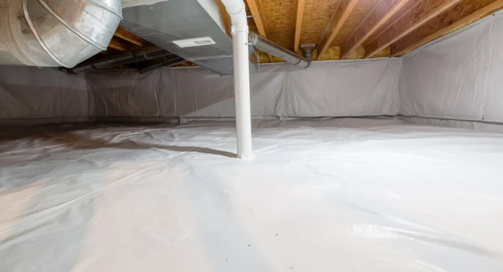 crawl space in attic fully insulated