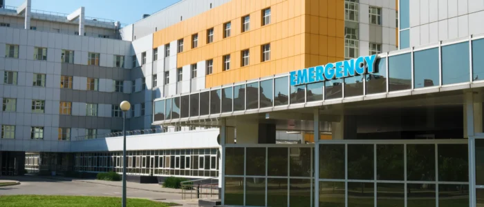 exterior of emergency hospital building
